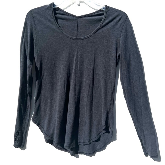Lululemon Love Scoop long sleeve tee 6 shirt gray top - Picture 2 of 4